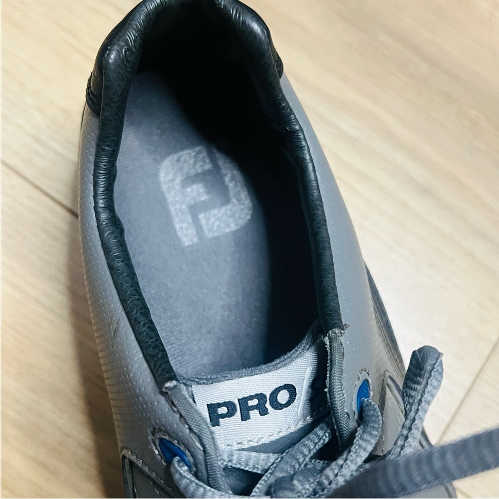 FootJoy Gray Pro/SL Spiked Golf Shoes 8M - Picture 7 of 8